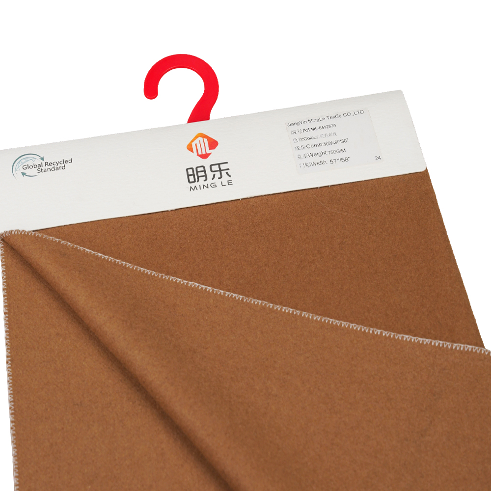 50% vuna, 50% druga vlakna, 730G/M, Camel, Twill Melton tkanina, ML-0412879