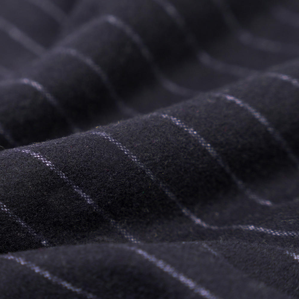 53% vuna, 47% poliester, 350G/M, Zhiqing + bijela, okomito prugasta flanelska tkanina, ML-317245X-2