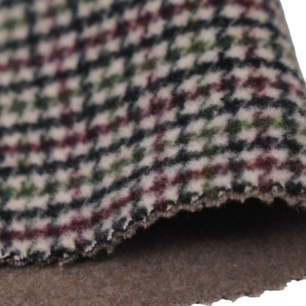 20% vuna, 70% poliester, 10% ostala vlakna, 800G/M, provjera boja, dvostrana baršunasta tkanina, ML-4400-3